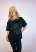 Charger l'image dans la galerie, Tee-Shirt Oversized DON’T FAKE Noir pailleté