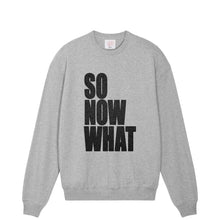 Charger l'image dans la galerie, Sweat-Shirt épais SO NOW WHAT Oversize Gris Chiné et paillettes Noir
