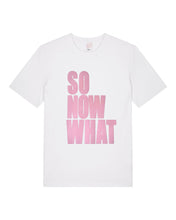 Charger l'image dans la galerie, Tee Shirt SO NOW WHAT Blanc et Velours Rose