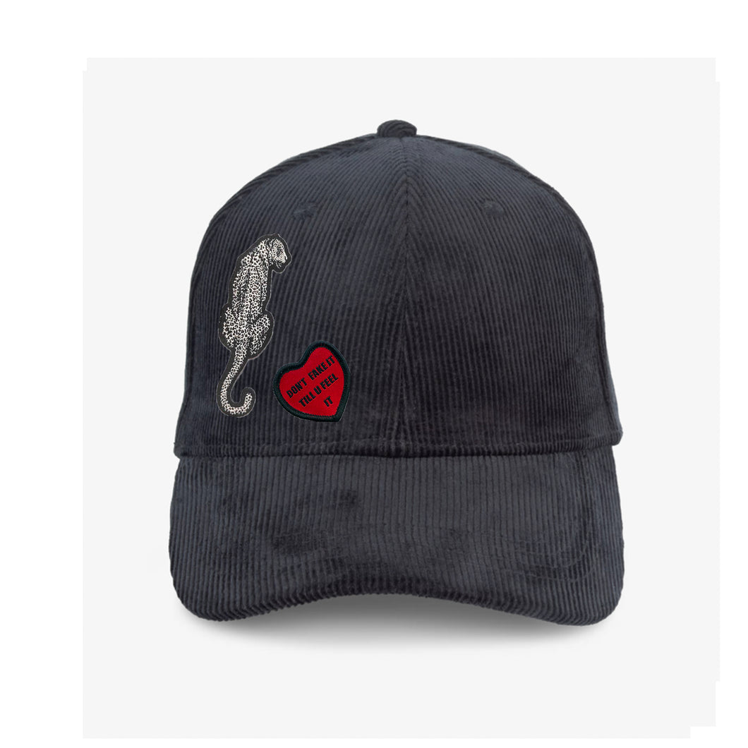Casquette Velours Patchée