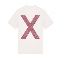 Charger l'image dans la galerie, COLLECTION X DREAMS - X Pink glitter Off White Tee
