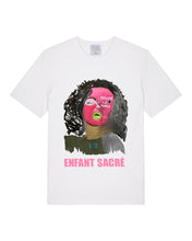 Load image into Gallery viewer, Tee-Shirt ENFANT SACRÉ Lettrage Rose -Baptiste Léonne X Twenty Five
