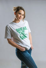 Load image into Gallery viewer, Tee Shirt BREAK THE GAME Blanc et Vert
