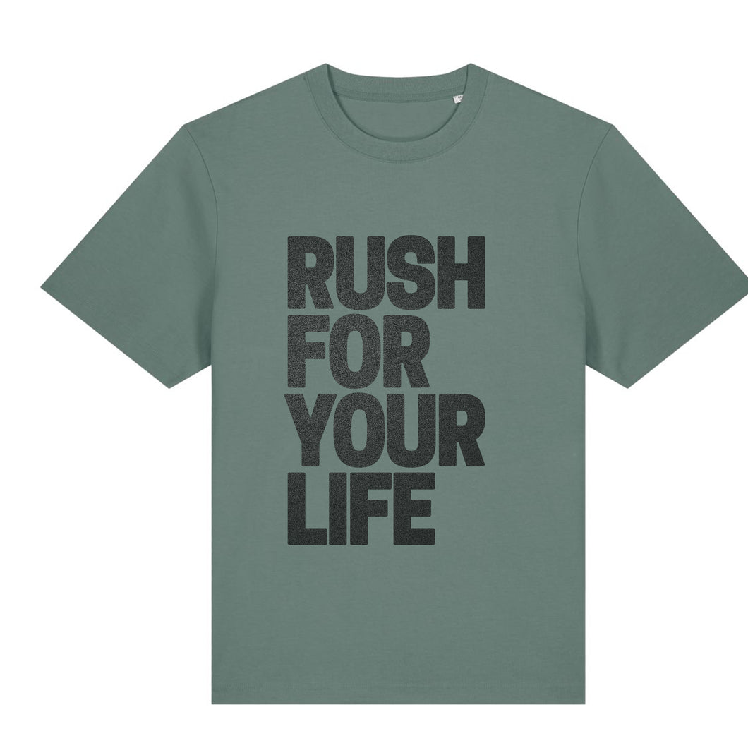 Tee Shirt Heavy RUSH FOR YOUR LIFE Green Bay pailletté