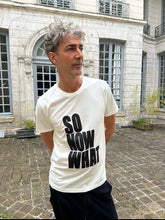 Load image into Gallery viewer, Tee-Shirt SO NOW WHAT Off White Pailleté Noir
