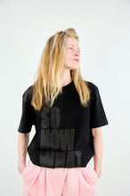 Load image into Gallery viewer, Sequined Tee Shirt SO NOW WHAT Deep Black
